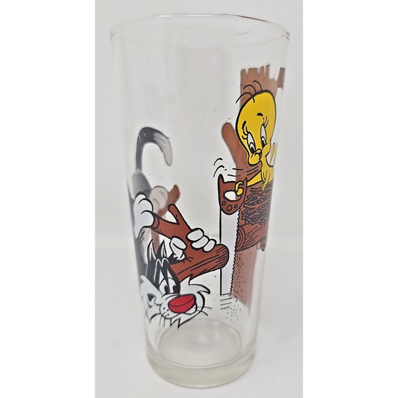 1976 Warner Bros Inc Looney Tunes Pepsi Glass - Sylvester & Tweedy U301 - Picture 1 of 8